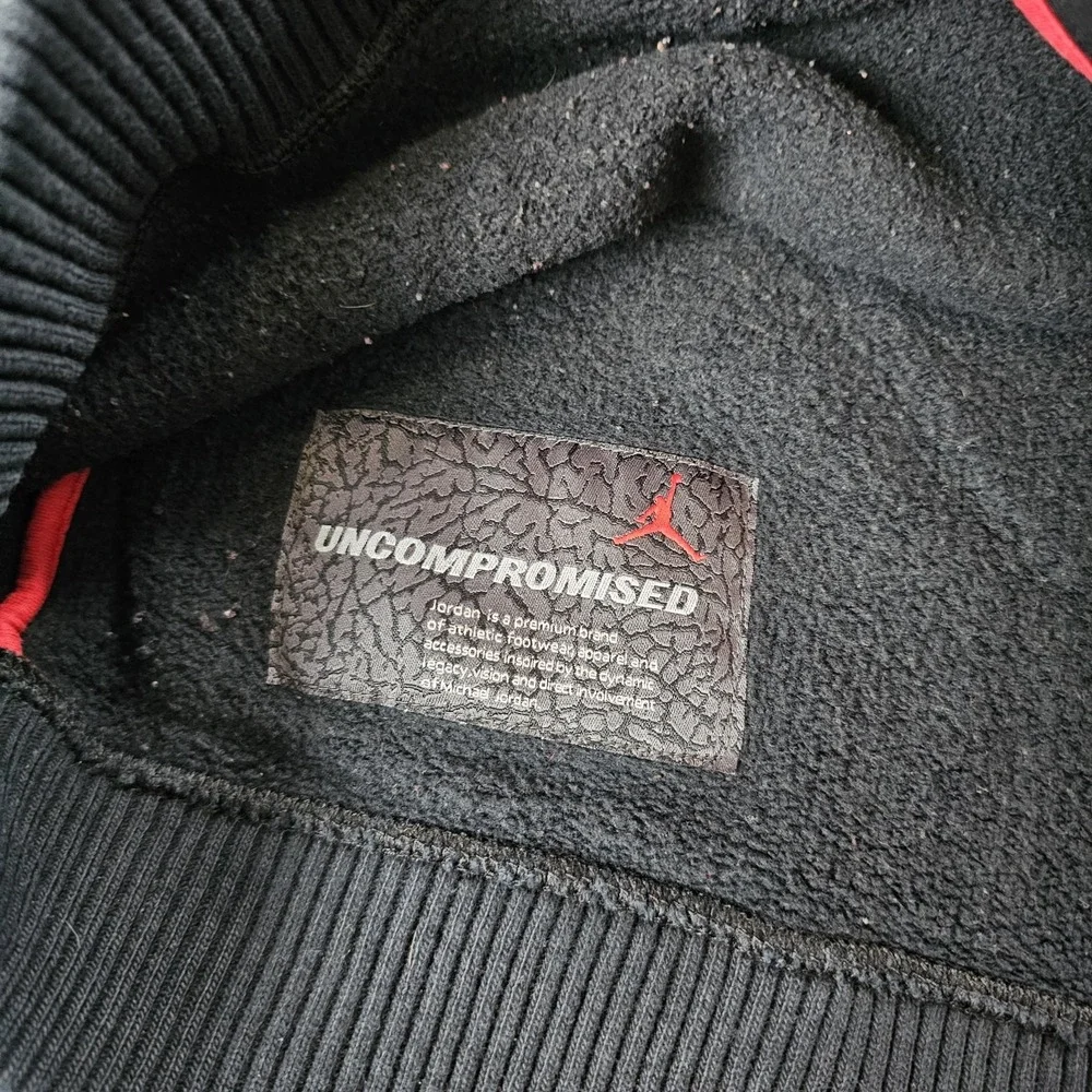 Vintage Nike Air Jordan Sweater Mens XL Jumpman Full Zip Warm Up Jacket‎ Black